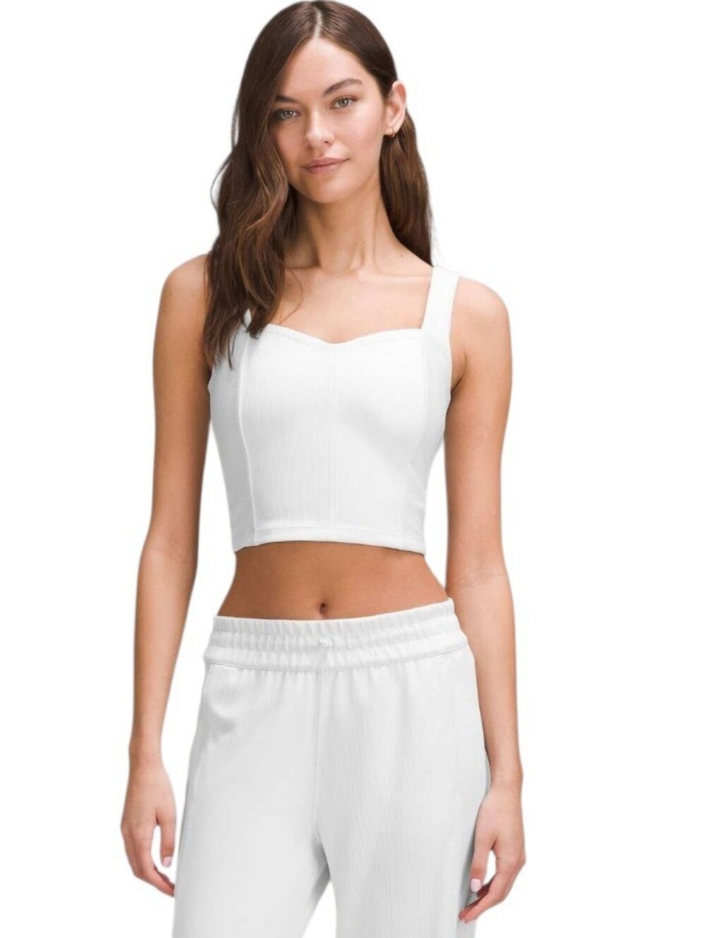 Lululemon Ribbed Softstreme Sweetheart Tank Top Light Vapor